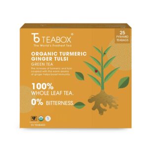 Organic Turmeric Ginger Tulsi Green (Teabags)