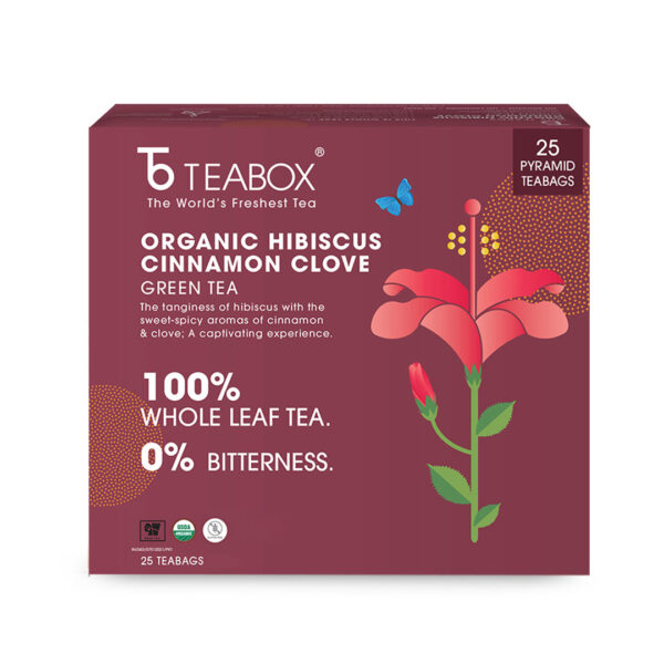 Organic Hibiscus Cinnamon Clove Green (Teabags)